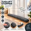 2x Zugluftstopper Tür 90 cm Grau – Weicher Plüsch Produktbild-Vorschau 2