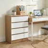 Commode à 4 tiroirs. Meuble de rangement blanc et en chêne. Voir les images du produit 8