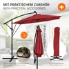 ML-Design Ampelschirm Ø300cm mit LED Solar Rot Alu Produktbild-Vorschau 6