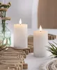 2x bougies LED "Classic" en cire véritable, crème, Voir les images du produit 1