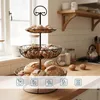 Relaxdays Etagéra na ovocie, 3-poschodová, kovová, VxH: 47 Náhľad obrázku produktu 3