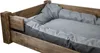 Hundebett Winston XXL Palisander mit Füßen mit grauem Produktbild-Vorschau 5