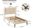 BEALIFE Polsterbett 120x200 cm Einzelbett mit Produktbild-Vorschau 7