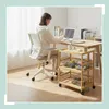 Carrello da cucina Relaxdays, in bambù, 3 ripiani, per Anteprima dell’immagine prodotto 5