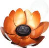 Dekorative Solar Lotusblüte aus Metall mit Glaskugel - Produktbild-Vorschau 5