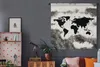 MuchoWow® Wandteppich Wandbehang Weltkarte - Schwarz - Holz Produktbild-Vorschau 5