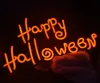 Happy Halloween Neon Dekoschild 60 cm x 30 cm orange - Produktbild-Vorschau 4