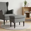 vidaXL Hocker Dunkelgrau 55 x 35 x 41 cm Stoff Produktbild-Vorschau 2
