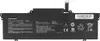 A black laptop battery pack with labels and symbols. Produktbild-Vorschau