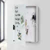 Elzusha - Sleutelkastje met Magnetisch Glazen Paneel - Wit Productafbeelding-voorbeeld 2