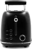 A black toaster with chrome accents is shown against a white background. Podgląd zdjęcia produktu