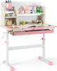Bureau enfant réglable avec plateau inclinable, étagères et Voir les images du produit 1