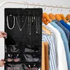 Schmuckorganizer hängend, 48 Fächer, doppelseitig, schwarz Productafbeelding-voorbeeld