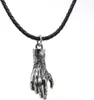 Lederkette Edelstahlkette 316L ZOMBIE HAND 50 cm Leder Produktbild-Vorschau 1