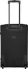 The back of a black trolley suitcase with a retractable handle and wheels. Náhľad obrázku produktu