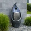 Moderner Gartenbrunnen mit LED Beleuchtung 83 cm Produktbild-Vorschau 1