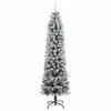 vidaXL Umelý vianočný stromček so snehom 150 LED 150 cm Náhľad obrázku produktu 1