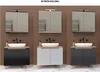 Szafka z lustrem 60x16x75cm biała/dąb LED chrom Omeble Podgląd zdjęcia produktu 7