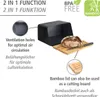 Brotkasten mit Bambusbrett, Schwarz Produktbild-Vorschau 2