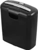 A black paper shredder with a silver control panel on a white background. Voir les images du produit