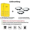 A product image showing screen protectors and lens protectors with accompanying text and icons. Produktbild-Vorschau