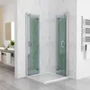 100 x 70 x 195cm Duschkabine Eckig Dusche Falttür 180º Produktbild-Vorschau 5