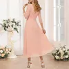 Damen Midi Kleid mit 3-4 Ärmeln, Spitze und Chiffon, Produktbild-Vorschau 4