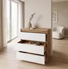 Commode moderne à 3 tiroirs | Meuble d'appoint blanc | Voir les images du produit 1