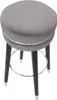 A gray bar stool with black legs and a silver ring. Náhľad obrázku produktu