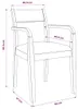 vidaXL Chaises de salle à manger 2 pcs. Blanc Bois massif Voir les images du produit 8