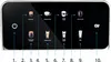 A close-up of a coffee machine's control panel with various beverage options illustrated. Produktbild-Vorschau