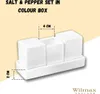Set de salière et poivrière Wilmax en porcelaine blanche Voir les images du produit 4