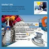 A person is applying sealant to a boat, with text highlighting product features. Produktbild-Vorschau