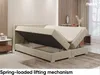 MEBLINI Boxspringbett mit Bettkasten - Gepolstert Produktbild-Vorschau 4