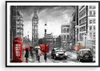Gerahmtes Poster - Schwarzer Rahmen - London Bus - 100x70 Produktbild-Vorschau 1