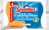 A package of two Spontex dish sponges, one orange and one blue. Produktbild-Vorschau