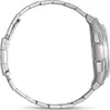 A side view of a silver watch with a metal band, presented on a white background. Produktbild-Vorschau