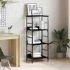 vidaXL Bücherregal Schwarz Eichen-Optik 50 x 33 x 117,5 cm Produktbild-Vorschau 2