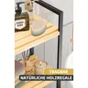 Standregal Holz Metall 4 Ebenen, Küchenregal Badregal Produktbild-Vorschau 5