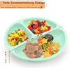Kinderteller mit Saugnapf Rutschfest Silikon Baby Teller Produktbild-Vorschau 2