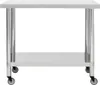 vidaXL Kuchynský pracovný stôl s kolieskami 80x60x85 cm Náhľad obrázku produktu 2