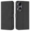 A black book-style phone case for a Honor 90 5G phone is shown from two angles. Produktbild-Vorschau