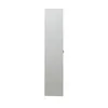 A side view of a tall, narrow, light gray cabinet with a small black handle visible on the right side. Produktbild-Vorschau