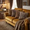 Kissenbezug Leopard 60x60 cm Set aus 2 – Kunstfell & Samt Produktbild-Vorschau 3