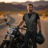 Motorrad lederkutte Lederweste Bikerweste Motorradweste Produktbild-Vorschau 1