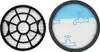 Two vacuum cleaner filters are shown side-by-side against a white background. Produktbild-Vorschau
