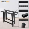 MetaloPro Nogi stołowe Thusia Lite A – 2x czarne metalowe Podgląd zdjęcia produktu 2