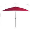 vidaXL Ombrellone con palo in metallo 300x200 cm Rosso Anteprima dell’immagine prodotto 16