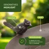 Moritz Vogeltränke Vogelbad dunkelbraun mit kleinem Vogel Produktbild-Vorschau 4