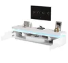 Support TV 175x38x45 cm, 2 meubles bas, 1 tiroir, éclairage Voir les images du produit 6